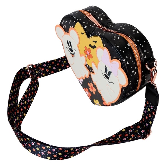 Disney Mickey and Minnie Ghost Floral Crossbody Bag - Picture 4 of 5